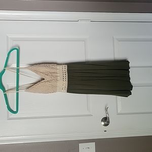 Papaya mini dress size M green/tan